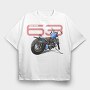 Motorcycle 69, Tricou Oversize Barbati (Unisex)