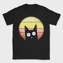 Vintage Sunset Cat, Tricou Barbati (Unisex)