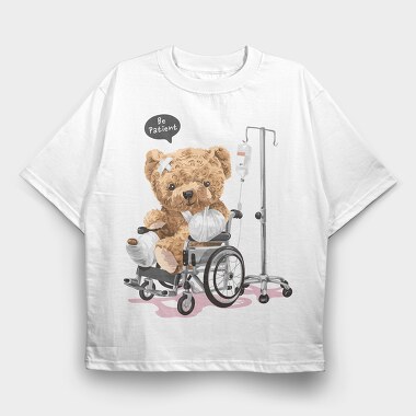 Bandaged Teddy Care, Tricou Oversize Barbati (Unisex)