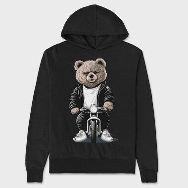 Biker Bear Ride, Hanorac Oversize Barbati (Unisex)
