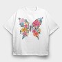 Butterfly Roses Bloom, Tricou Oversize Barbati (Unisex)