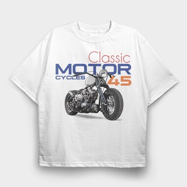 Classic Motor Cycles 45, Tricou Oversize Barbati (Unisex)