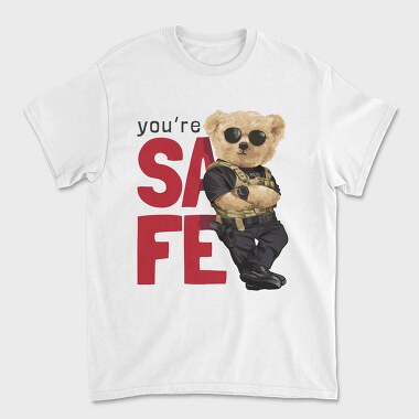 Teddy Bear Police Safe, Tricou Barbati (Unisex)