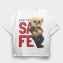 Teddy Bear Police Safe, Tricou Oversize Barbati (Unisex)