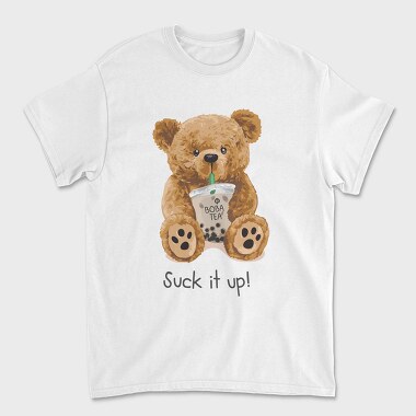 Teddy Boba Tea, Tricou Barbati (Unisex)