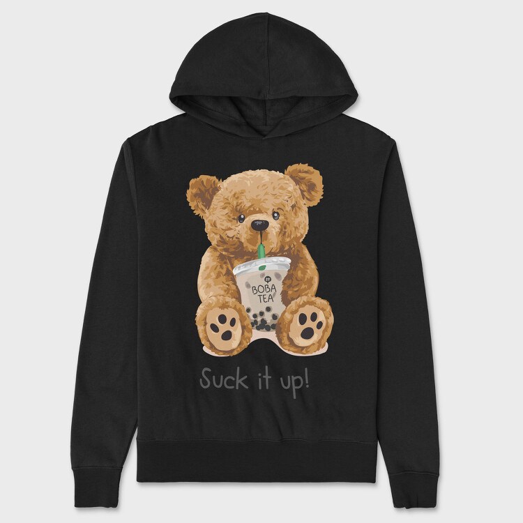 Teddy Boba Tea, Hanorac Oversize Barbati (Unisex)