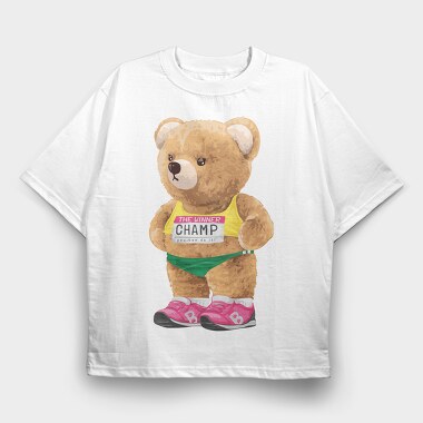 Teddy Champ Motivation, Tricou Oversize Barbati (Unisex)