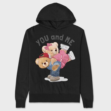 You And Me Bears, Hanorac Oversize Barbati (Unisex)