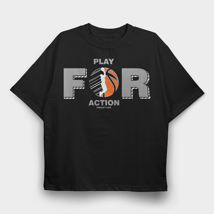 Play For Action, Tricou Oversize Barbati (Unisex)