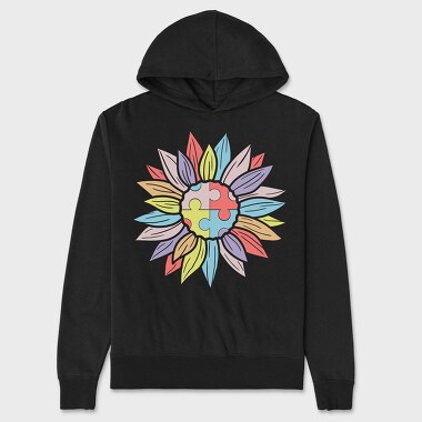 Puzzle Flower Unity, Hanorac Oversize Barbati (Unisex)