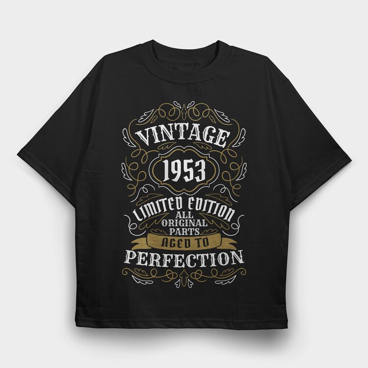 Vintage Label, Tricou Oversize Barbati (Unisex)