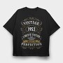 Vintage Label, Tricou Oversize Barbati (Unisex)