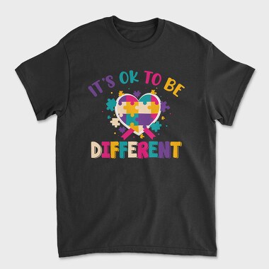 Puzzle Heart Different, Tricou Barbati (Unisex)