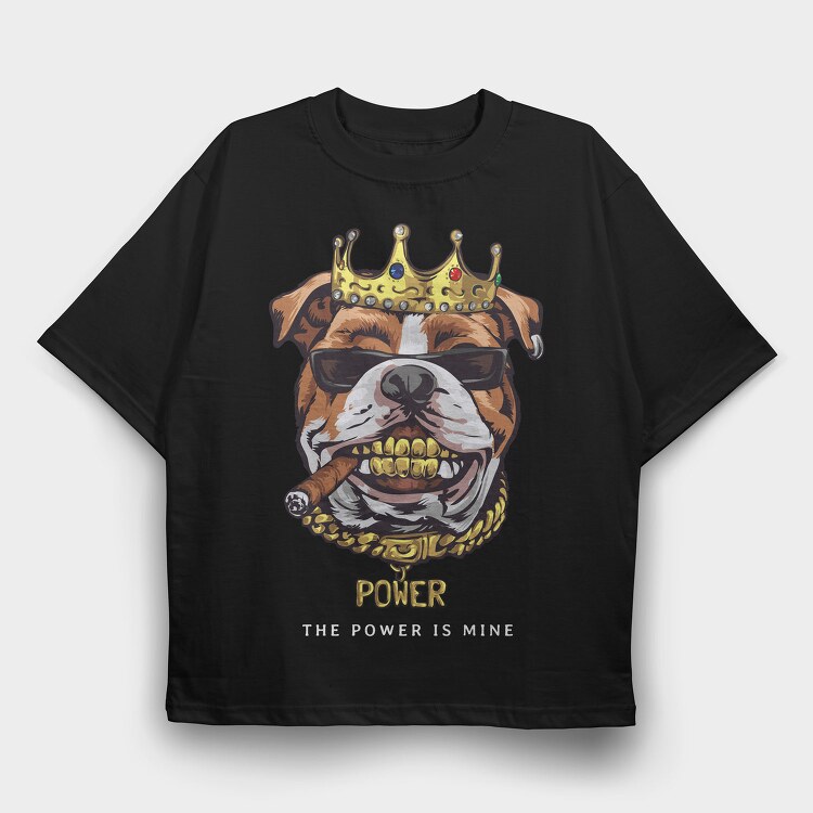 Royal Bulldog Power, Tricou Oversize Barbati (Unisex)