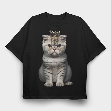 Royal Cat King, Tricou Oversize Barbati (Unisex)