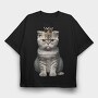 Royal Cat King, Tricou Oversize Barbati (Unisex)