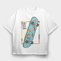 Skate Hard Yeah, Tricou Oversize Barbati (Unisex)