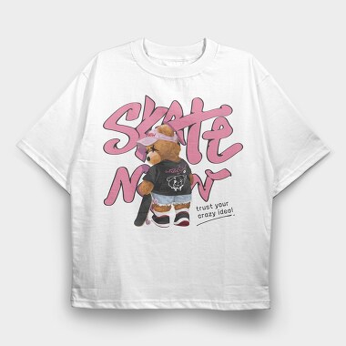 Skate Now Soul, Tricou Oversize Barbati (Unisex)
