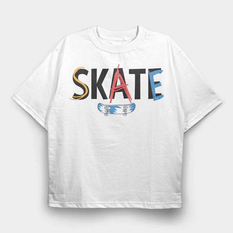 Skateboard Splash, Tricou Oversize Barbati (Unisex)