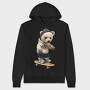 Skateboarding Bear 1, Hanorac Oversize Barbati (Unisex)