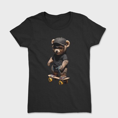 Skateboarding Bear, Tricou Femei