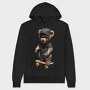 Skateboarding Bear, Hanorac Oversize Barbati (Unisex)