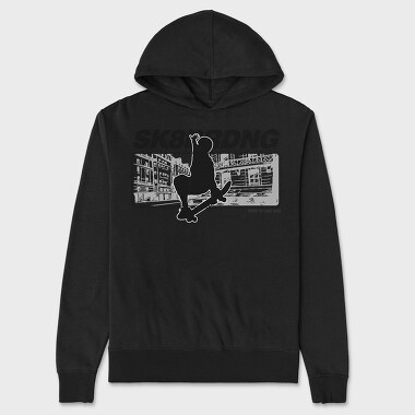 Skateboarding Risk, Hanorac Oversize Barbati (Unisex)