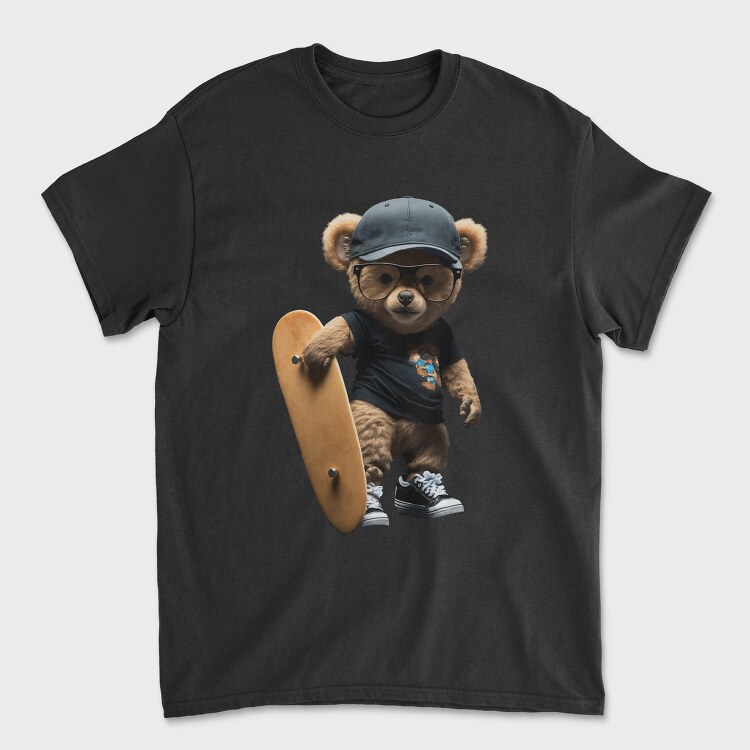 Skateboarding Teddy 1, Tricou Barbati (Unisex)