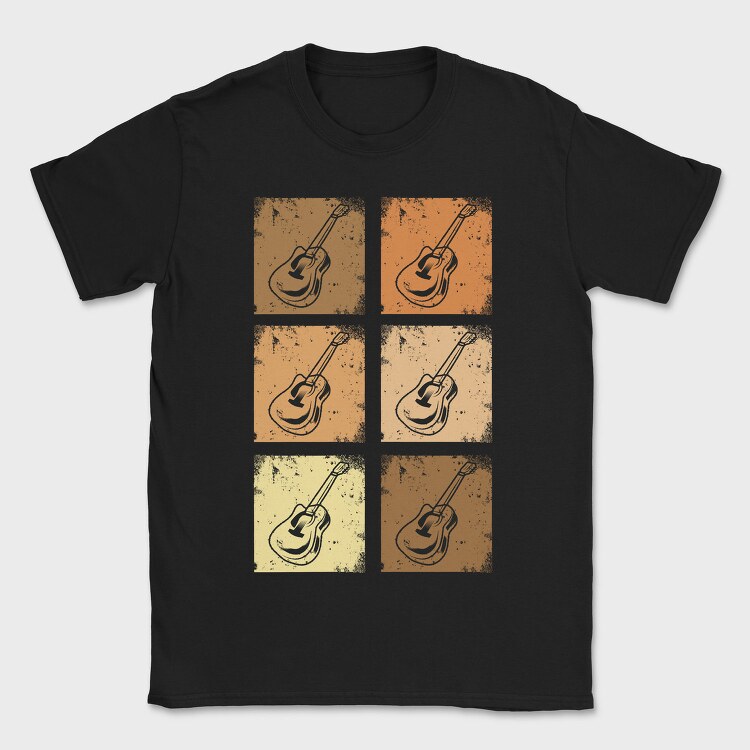 Vintage Guitars Set, Tricou Barbati (Unisex)