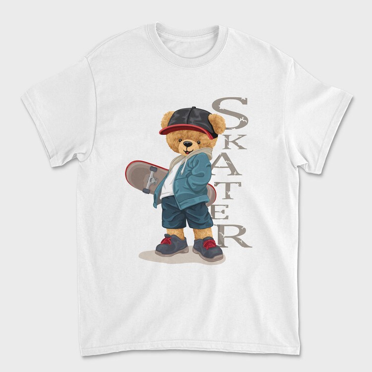 Skateboarding Teddy, Tricou Barbati (Unisex)