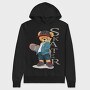 Skateboarding Teddy, Hanorac Oversize Barbati (Unisex)