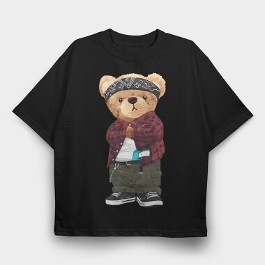 Teddy Bandana Style, Tricou Oversize Barbati (Unisex)
