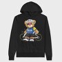 Teddy Bear Cyclist, Hanorac Oversize Barbati (Unisex)