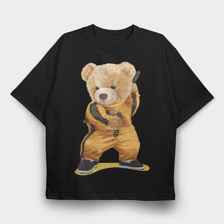 Teddy Bear Prisoner, Tricou Oversize Barbati (Unisex)