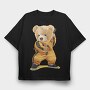 Teddy Bear Prisoner, Tricou Oversize Barbati (Unisex)