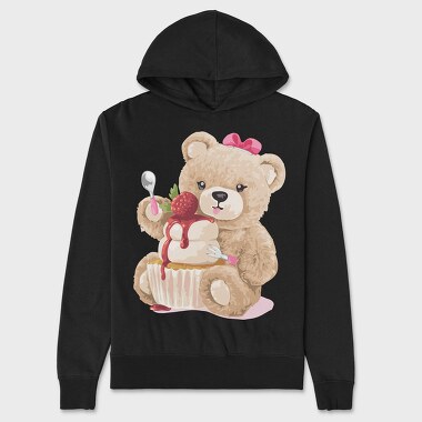 Teddy Bear Sundae, Hanorac Oversize Barbati (Unisex)