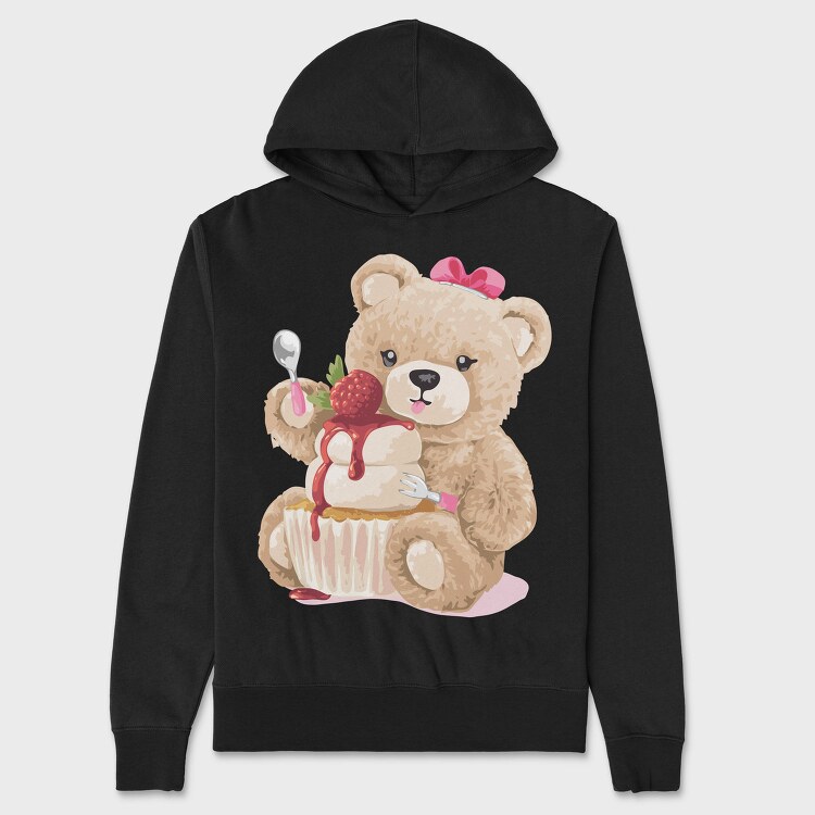 Teddy Bear Sundae, Hanorac Oversize Barbati (Unisex)