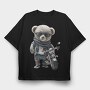 Teddy Biker Style, Tricou Oversize Barbati (Unisex)