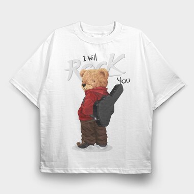Teddy Rockstar, Tricou Oversize Barbati (Unisex)