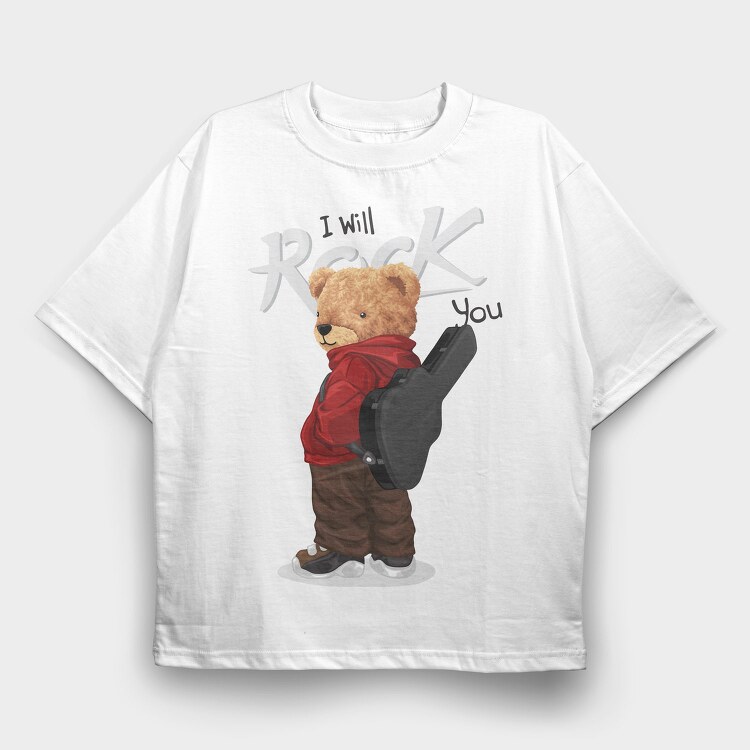 Teddy Rockstar, Tricou Oversize Barbati (Unisex)