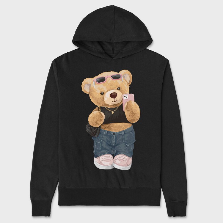 Teddy Selfie Style, Hanorac Oversize Barbati (Unisex)