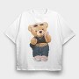 Teddy Selfie Style, Tricou Oversize Barbati (Unisex)