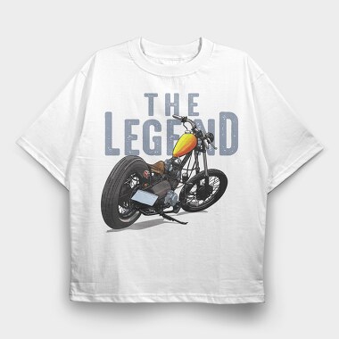 The Legend Chopper, Tricou Oversize Barbati (Unisex)