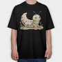 Caterpillar Smile Clipart, Tricou Oversize Barbati (Unisex)