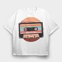 Vintage Cassette Design, Tricou Oversize Barbati (Unisex)