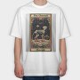 Cheetah Skeleton Tarot, Tricou Oversize Barbati (Unisex)