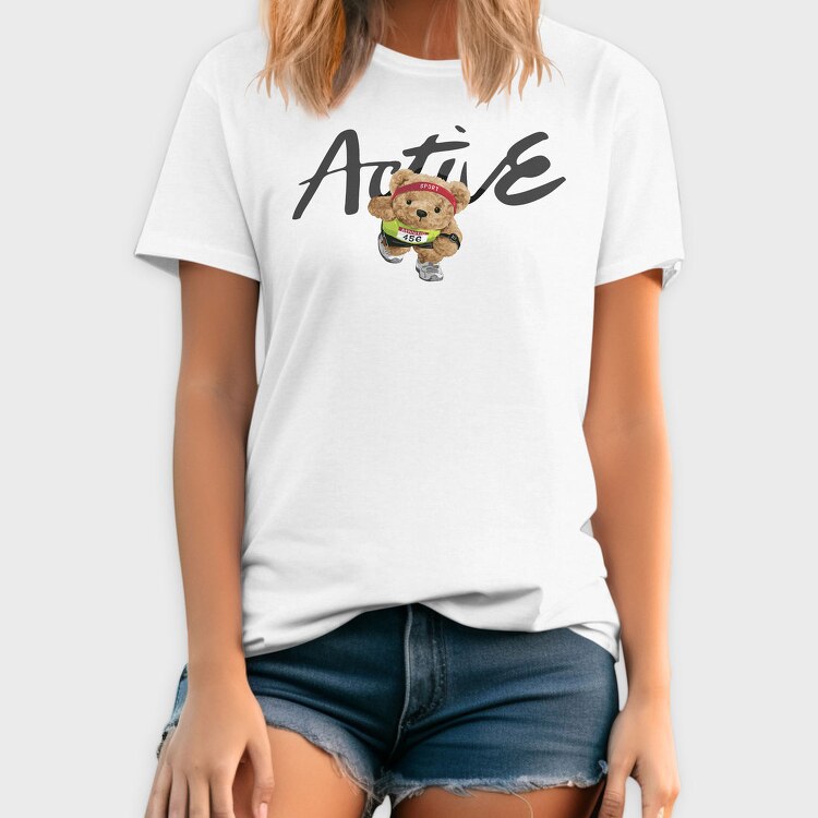 Active Runner Bear, Tricou Barbati (Unisex)