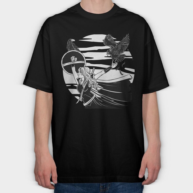 Viking Crows, Tricou Oversize Barbati (Unisex)