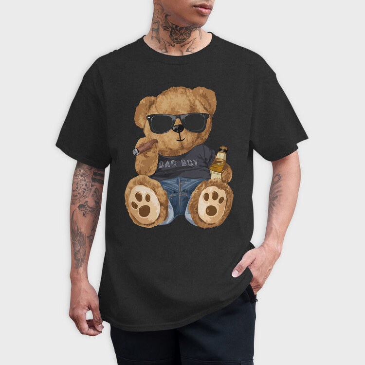 Bad Boy Bear, Tricou Barbati (Unisex)