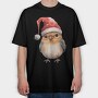 Chilly Bird Santa Hat, Tricou Oversize Barbati (Unisex)